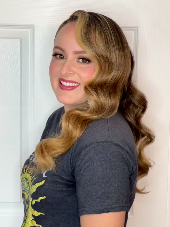 front view of bridal trial hair and makeup by Pacheco Beauty California