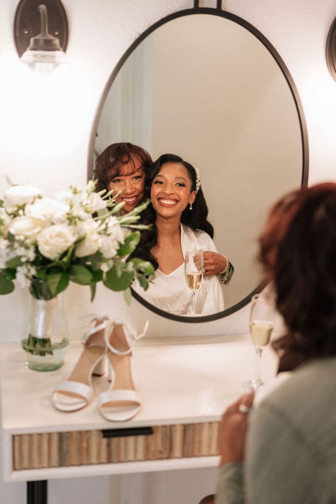Bridal suite wedding glam memories.