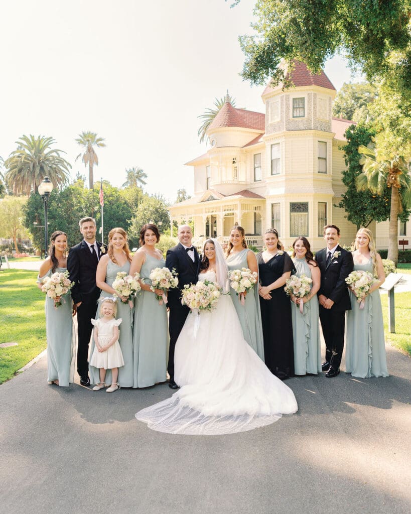 Wedding party glam services by Pacheco Beauty, a southern California professional glam company.
