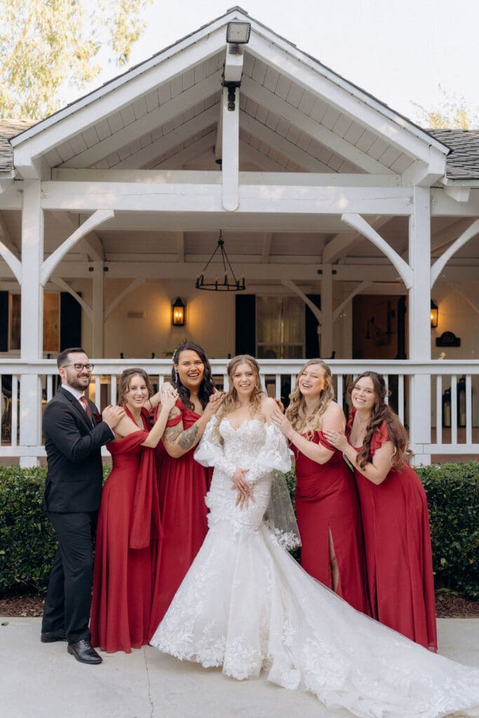 Bridal party portraits with full glam services.